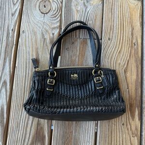 Coach Black Leather Shoulder Bag